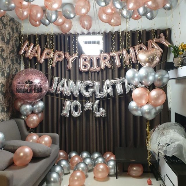 Foil letter and number balloon decoration Da Nang