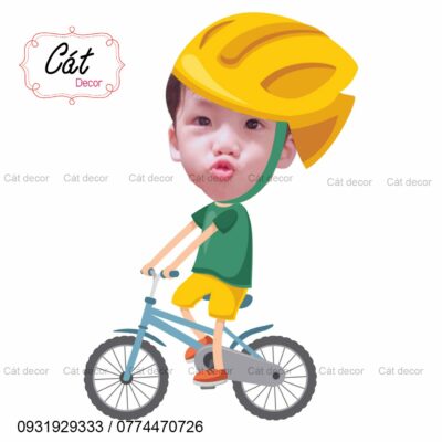Chibi đạp xe đạp