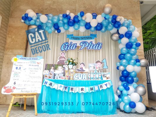 Dịch vụ trang trí thôi nôi cho bé trai