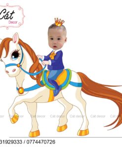 Chibi hoàng tử cưỡi ngựa