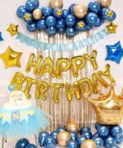 Set bóng HPBD vàng xanh cho bé trai