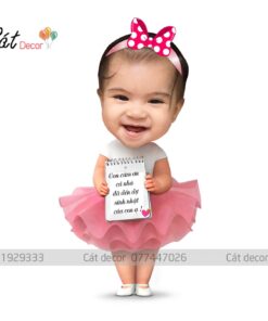 Chibi bé gái cảm ơn lớn