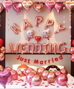 Combo trang trí phòng cưới màu hồng 02