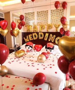 Combo trang trí cưới Đỏ Vàng