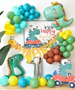 Set bóng trang trí chủ đề khủng long 03