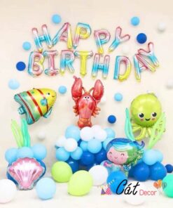 Set trang trí sinh nhật đại dương 03