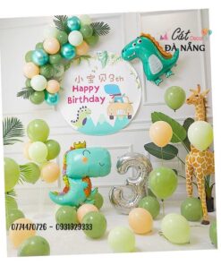 set bóng sinh nhật Khủng Long 06