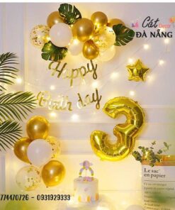 Set bóng sinh nhật đơn giản cho bé 01