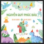 Phông nền sinh nhật Khủng Long