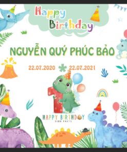 Phông nền sinh nhật Khủng Long