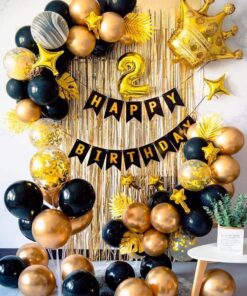 Set bóng sinh nhật màu vàng đen