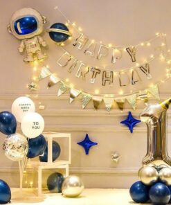 Set bóng trang trí thôi nôi Phi Hành Gia 02