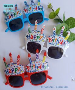 Kính Happy Birthday nến
