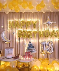 Set bóng sinh nhật vàng Gold cho người lớn