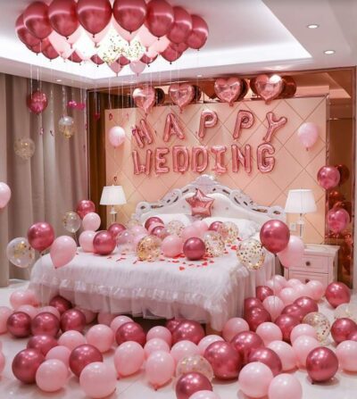 Combo trang trí phòng cưới màu hồng 04