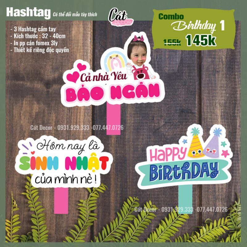 Combo Hashtag sinh nhật cho bé 1