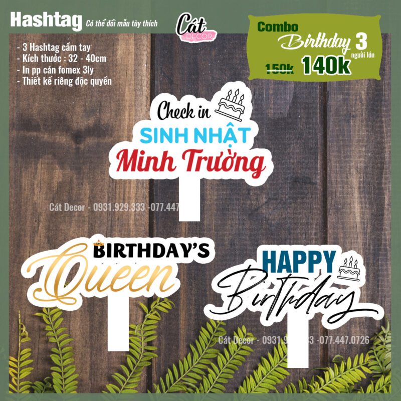 Combo Hashtag sinh nhật người lớn