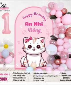 Set bóng thôi nôi tuổi Mèo bé gái 02