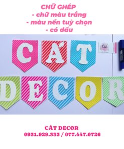 Chữ ghép tên bằng giấy