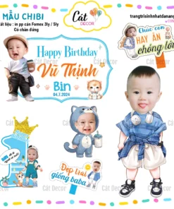 Combo chibi bé trai tuổi Mèo