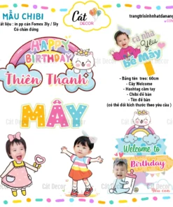 Combo chibi Cầu vồng