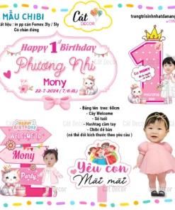 Combo chibi bé gái tuổi Mèo