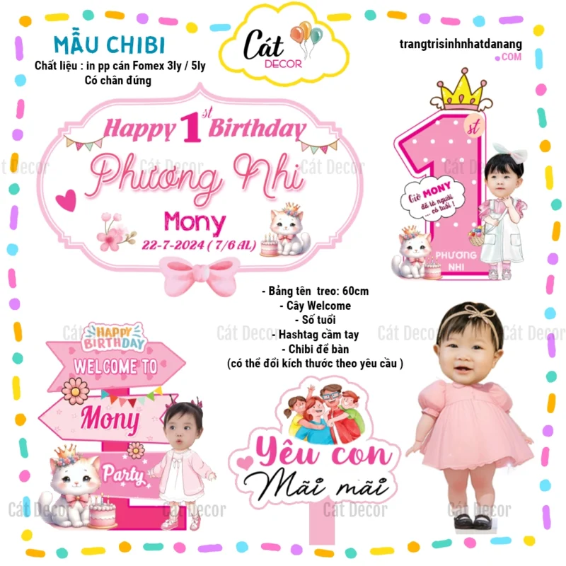 Combo chibi bé gái tuổi Mèo