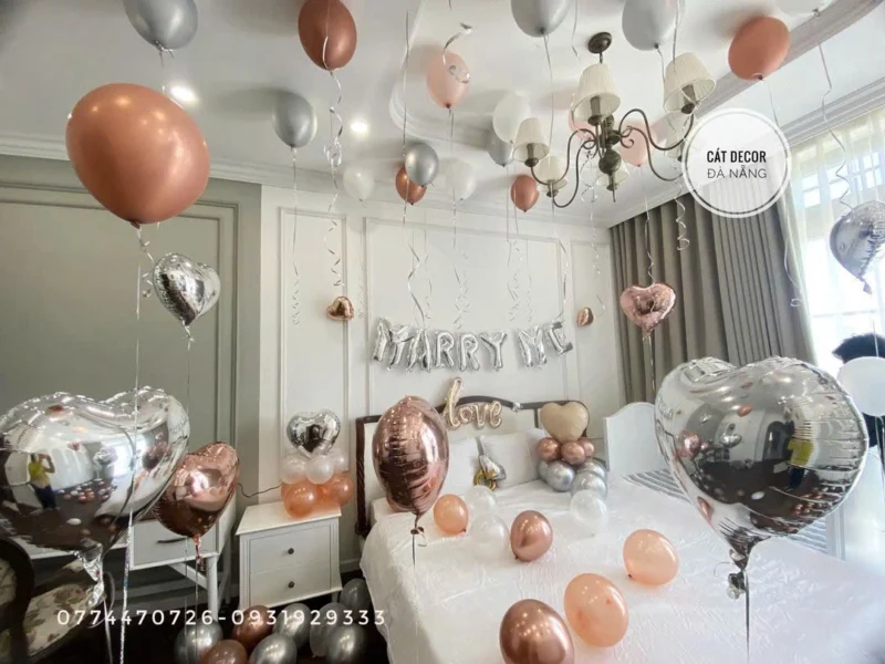 Trang trí Cầu hôn phòng khách sạn