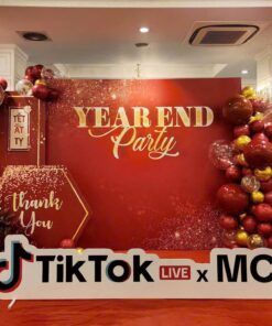 Trang trí tiệc Year End Party - tông đỏ