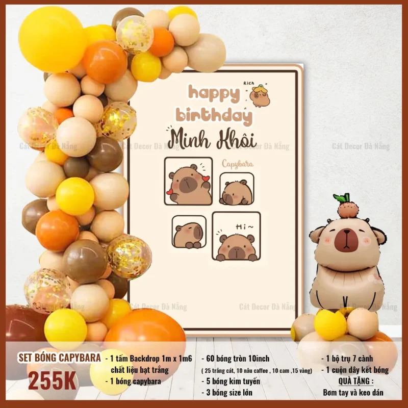 Set sinh nhật Capybara