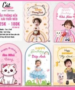 Phông nền tuổi Mèo cho bé gái