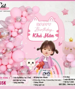 Set bóng thôi nôi tuổi Mèo bé gái 03