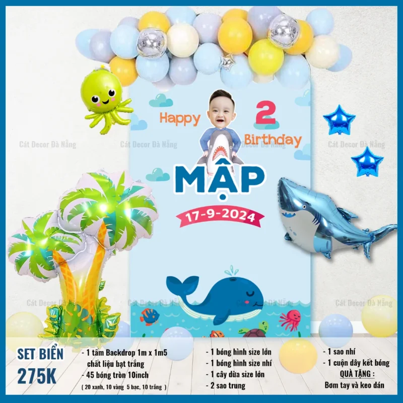 Set bóng phông nền Biển cả