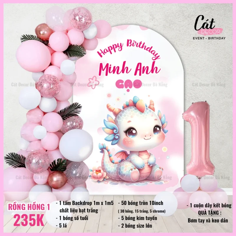 Set bóng thôi nôi tuổi Rồng bé gái 1