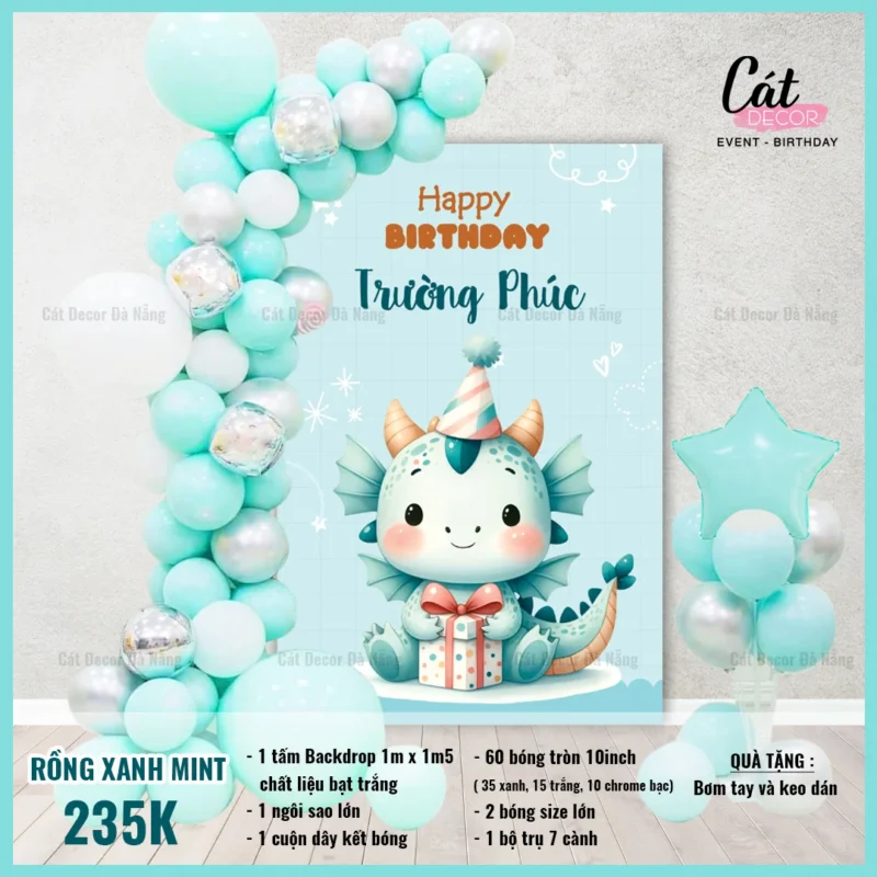 Set bóng Rồng xanh mint