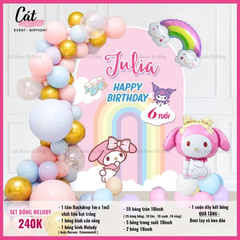 Set sinh nhật Melodi