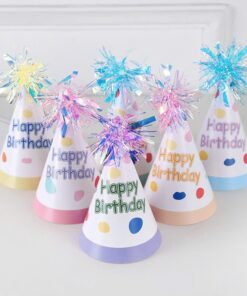 Mũ sinh nhật tua rua màu sắc