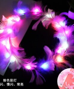 Vòng hoa lông vũ đèn