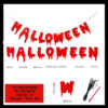 Dây chữ Happy Halloween nỉ