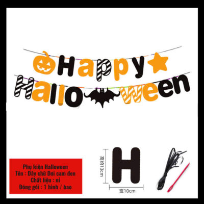 Dây chữ Happy Halloween nỉ - Ảnh 3