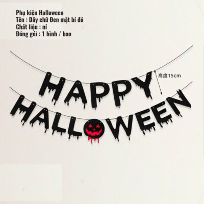 Dây chữ Happy Halloween nỉ - Ảnh 5