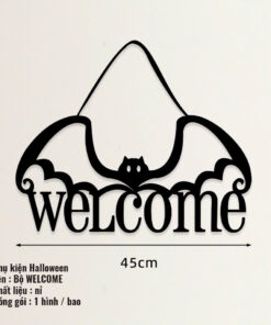 Welcome nỉ cánh dơi Halloween