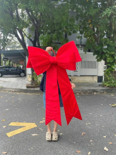 Nơ nhung đỏ tươi