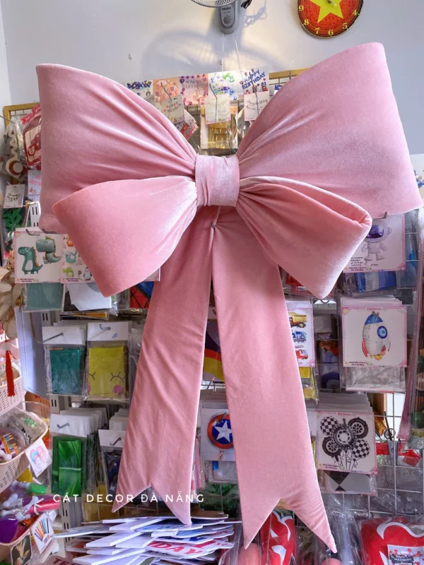 Nơ nhung hồng xịn