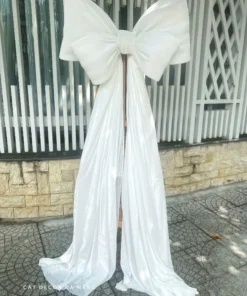 Nơ nhung TRẮNG đuôi rũ