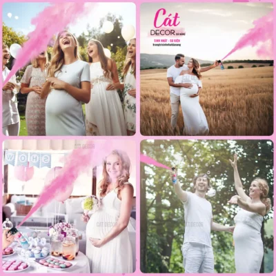 Bình xịt màu xanh hồng Baby Shower - Ảnh 5