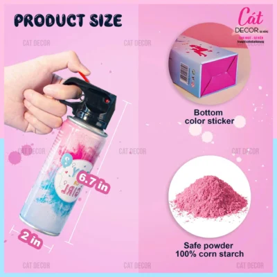 Bình xịt màu xanh hồng Baby Shower - Ảnh 4