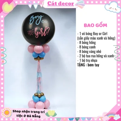 Bóng Boy or Girl - baby Shower