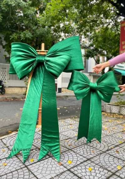 Nơ nhung xanh lá - Ảnh 2