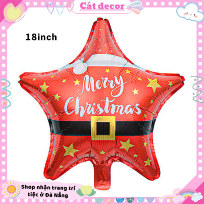 Bóng Sao in chữ Merry Christmas